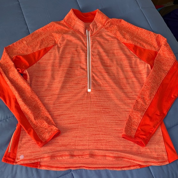 Athleta Jackets & Blazers - Athleta Bright Orange 1/2 Zip Pullover Women's Burnt Orange Sz 2X!